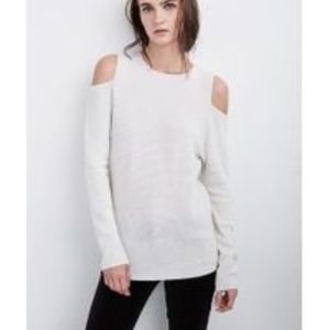 Cashmere sweater with shoulder cut outs